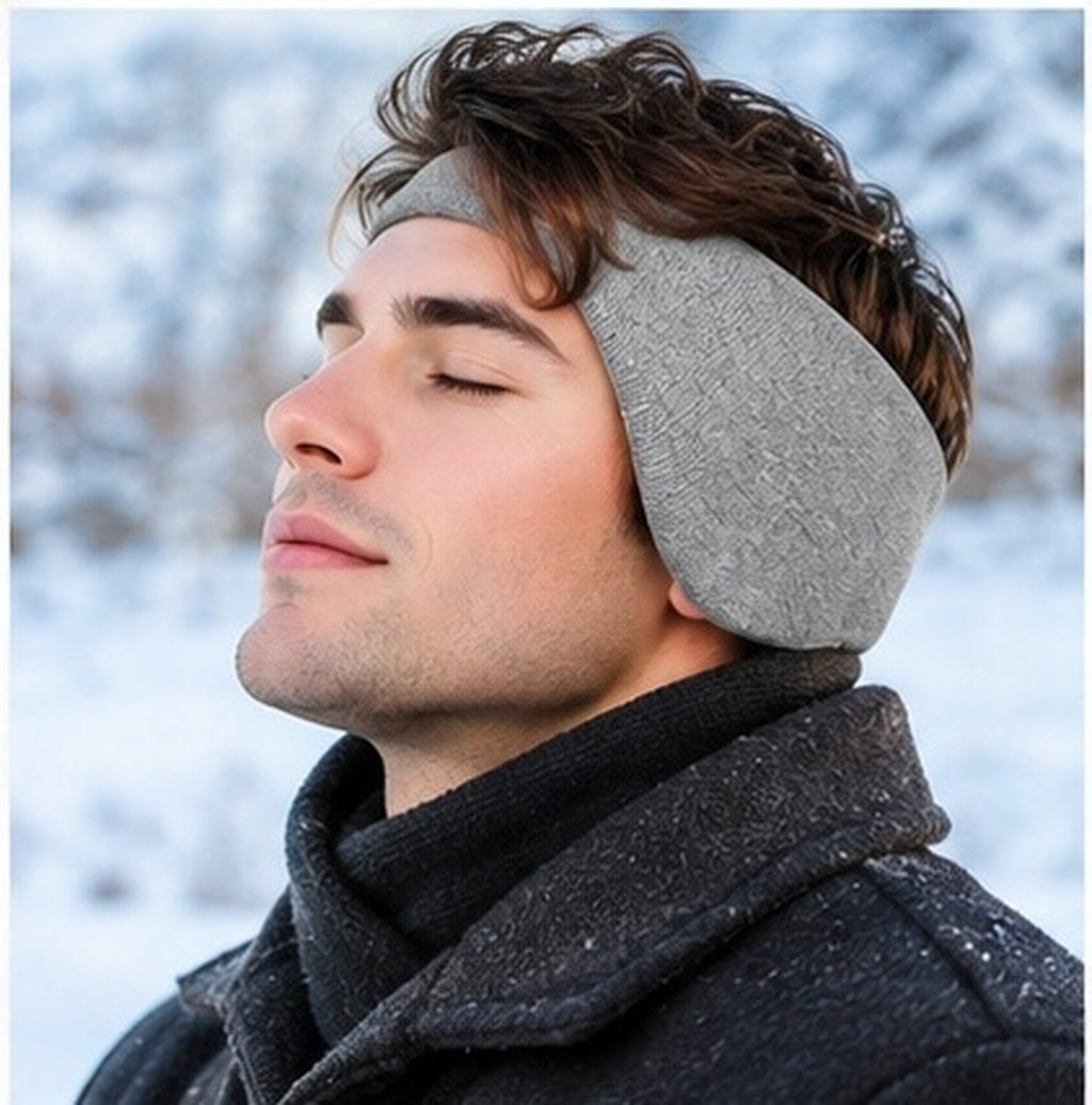 Fleece Ear Warmer Band - 2 paires de protège-oreilles pour dormir,