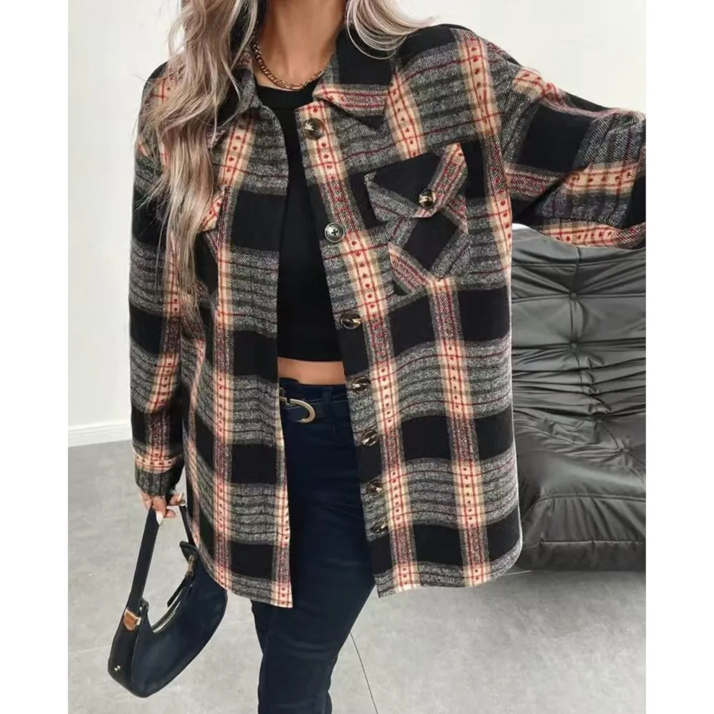 Manteau à manches longues en f - Flannel Shirt Lined avis et prix